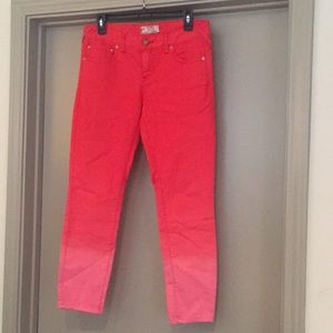 Free People ombré skinny cropped jeans
